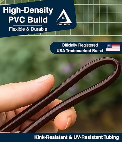 Miniatura 4 de Tubo de riego por goteo de 1/4, 50 pies, manguera flexible de riego por goteo de plástico PVC para jardinería, nebulización, hidroponía y proyectos