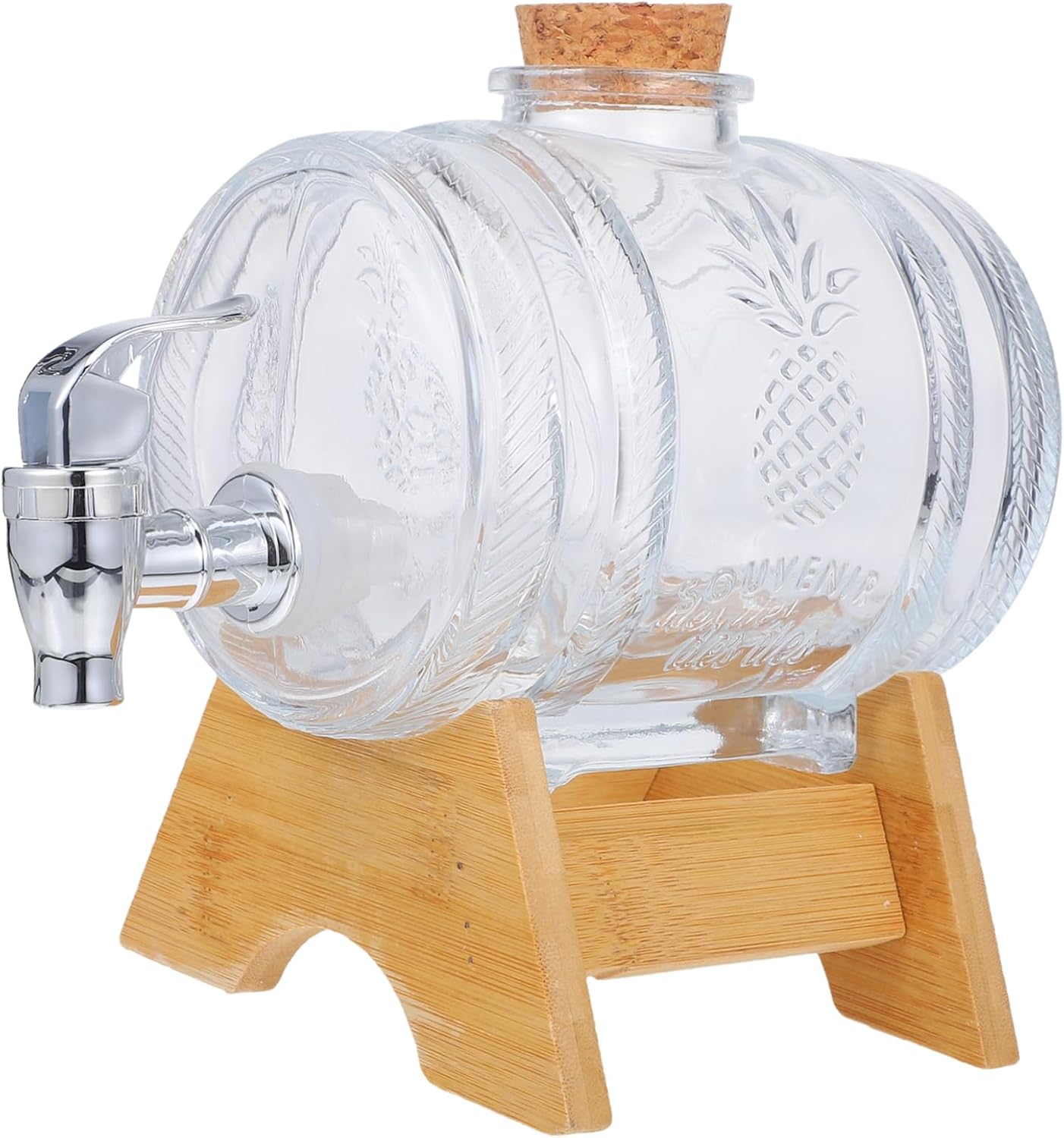 Alipis Glass Juice Dispenser Barrel with Sealing Lid 2-Liter Vintage Drink Container for Home Brewing Practical Beverage Storage for Parties and Events