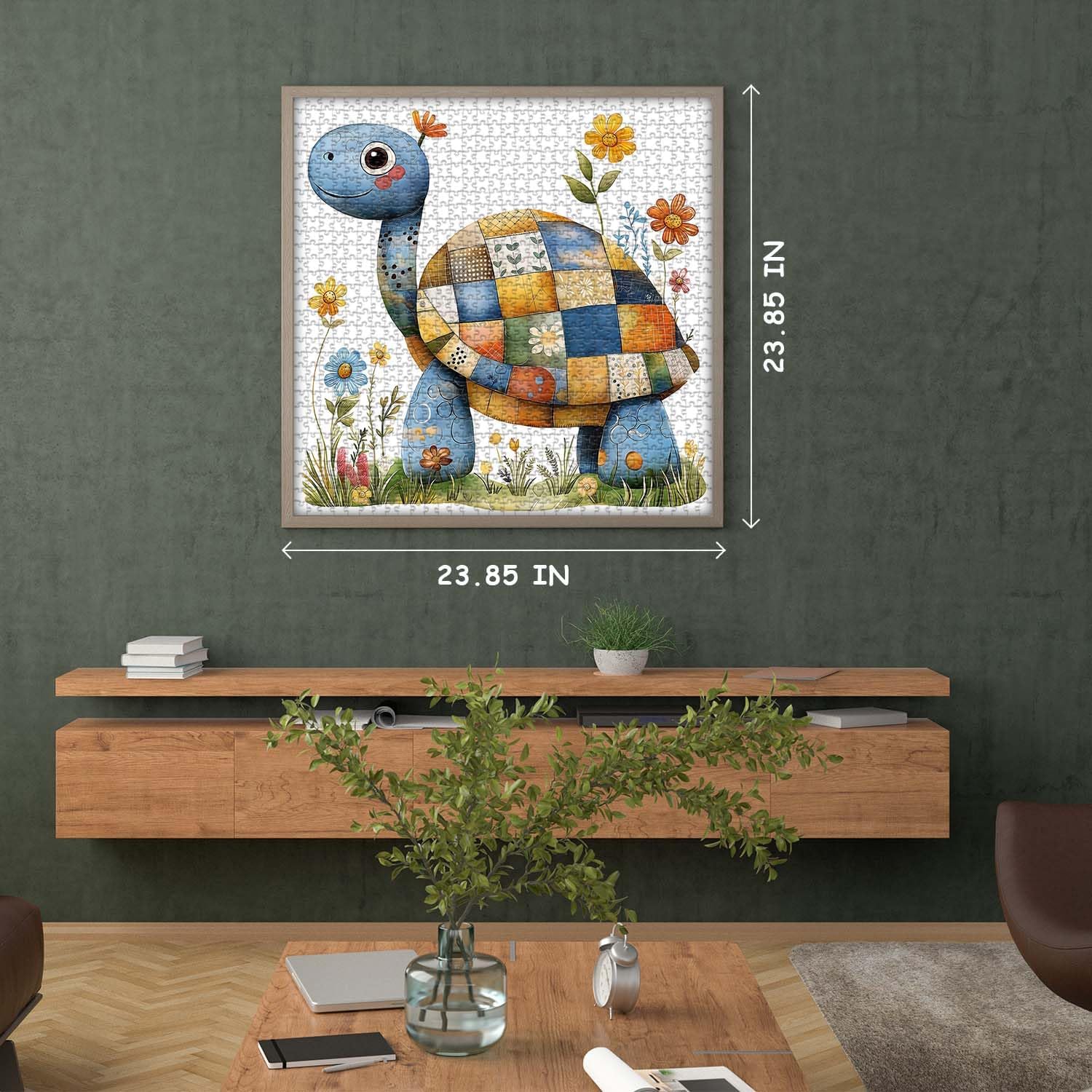 Sea Turtle Puzzles for Adults 1000 Pieces, Nature Cute Animal Jigsaw Puzzles Plant Flower, Patchwork Art Floral Challenge Puzzle for Adults