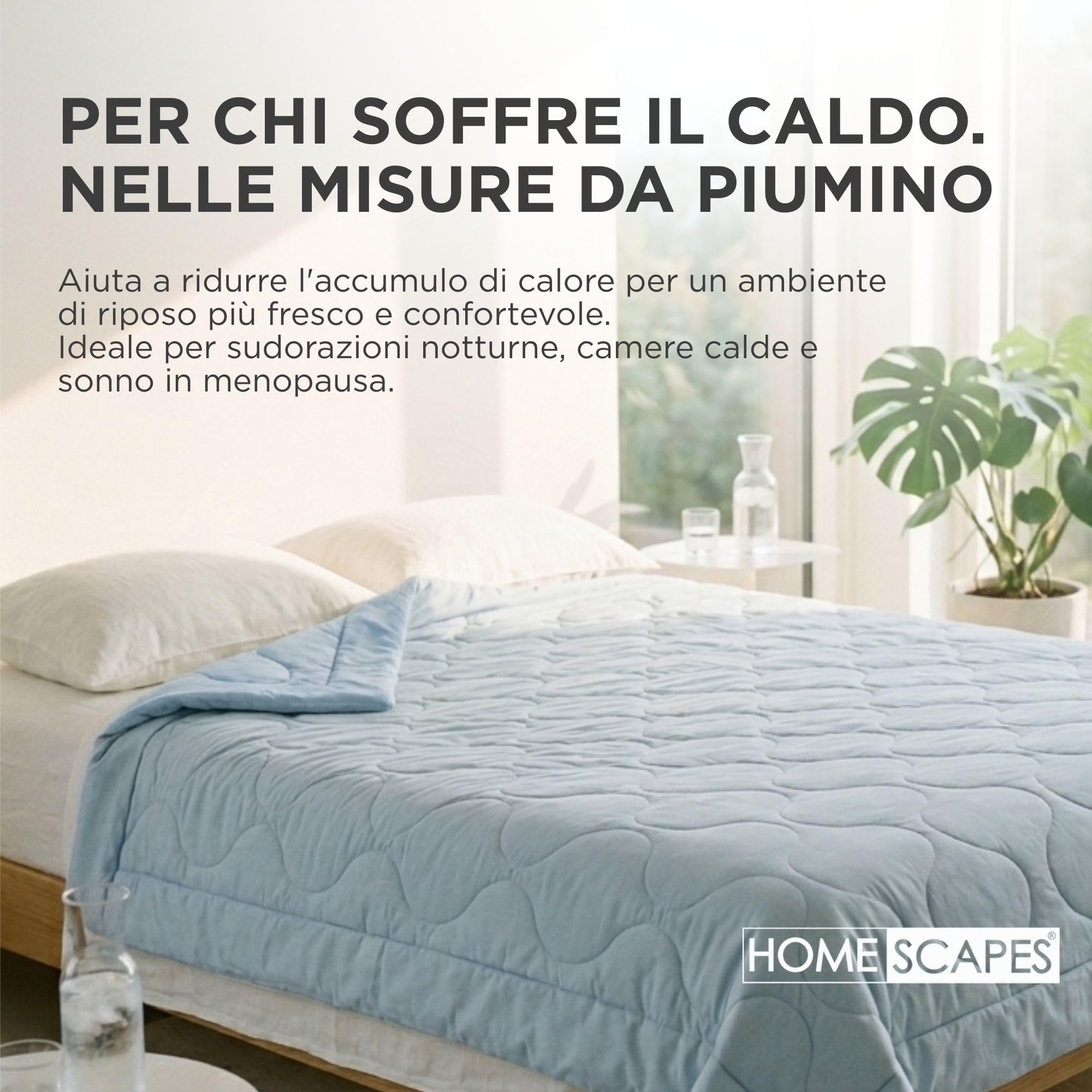 Homescapes Coperta rinfrescante per letto, leggera senza rivestimento, 155 x 220 cm, lavabile, estiva, Oeko-Tex