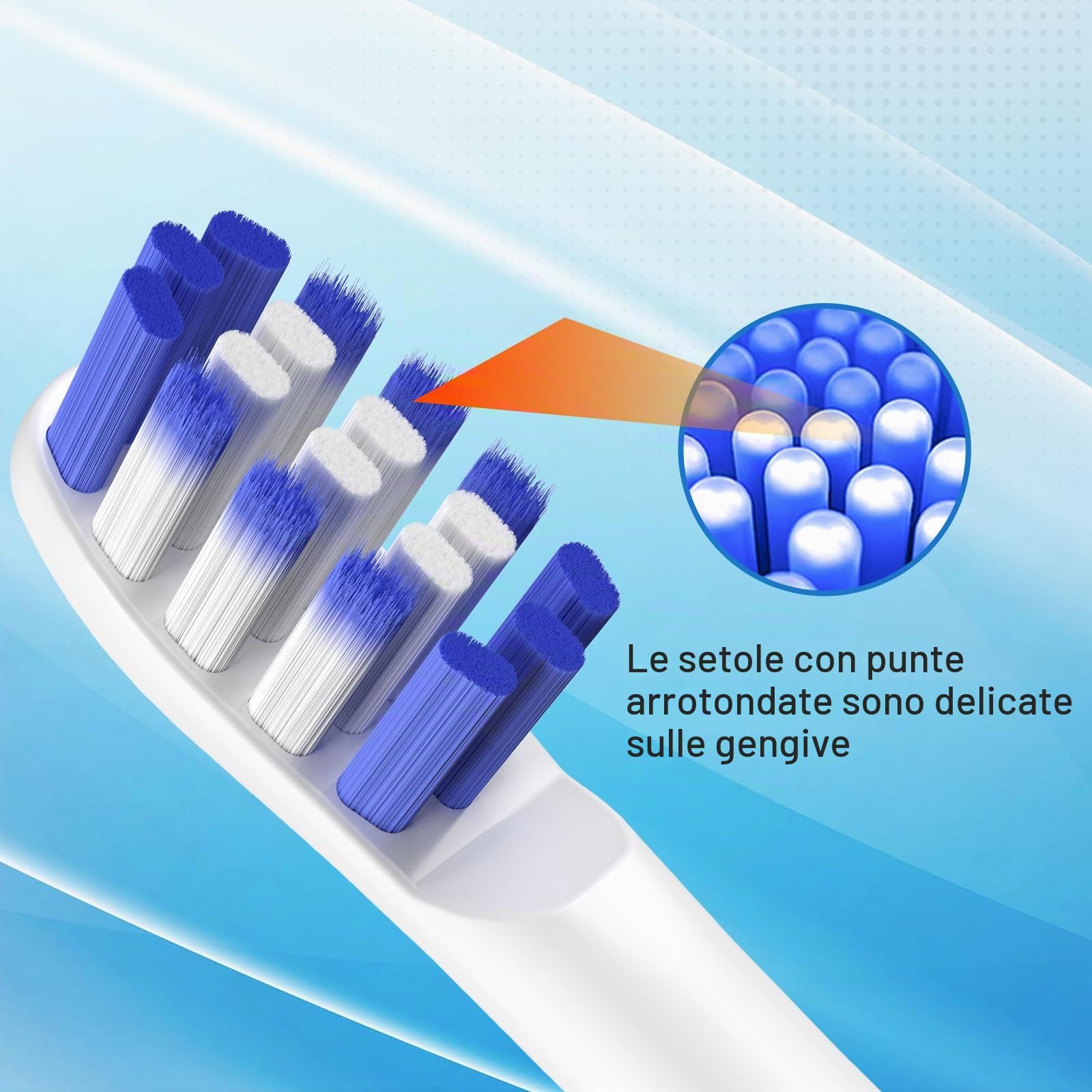 Testine di ricambio compatibili con spazzolino da denti Colgate 360 Deep Clean alimentato a batteria, confezione da 10, bianco