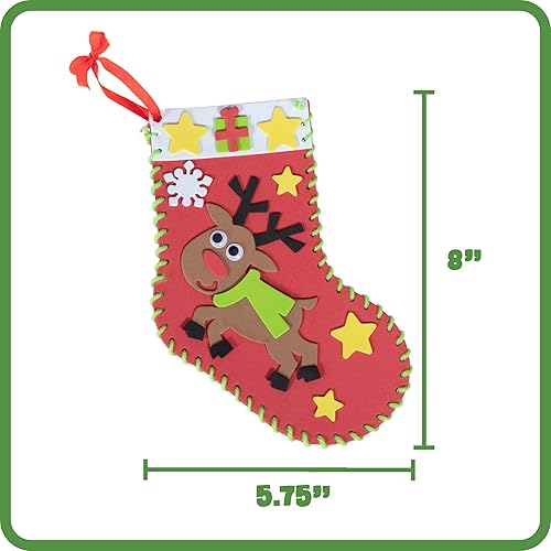 Miniatura 4 de READY 2 LEARN Crea tus propias medias de Navidad | Espuma | Juego de 4 | Adornos de árbol de Navidad | Decoraciones navideñas para el hogar | Todos