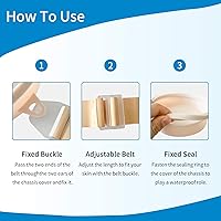 Vista 7 de Cubierta de ducha de ostomía, suministros de ostomía, cubierta de baño impermeable para ostomía, colostomía, protector de heridas de ducha