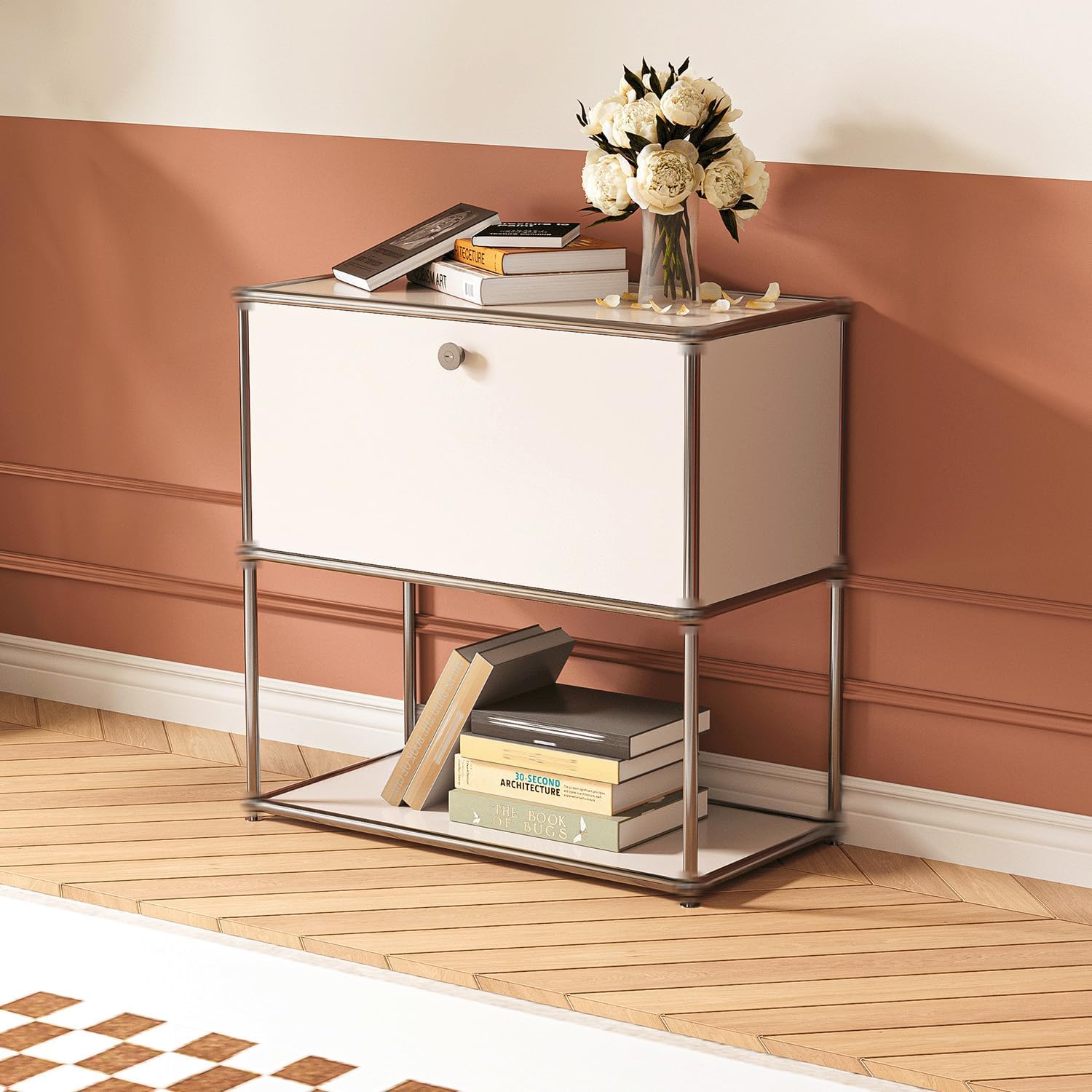 Modern Storage Cabinet Sideboard Versatile Free-Standing Organizer Cabinets for Home Office, Living Room, Bedroom, Kitchen, Garage