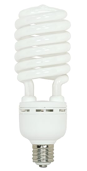 Satco S7395 105 Watt (400 Watt) 7000 Lumens Hi-Pro Spiral CFL Bright White 4100K Mogul Base 120 Volt Light Bulb