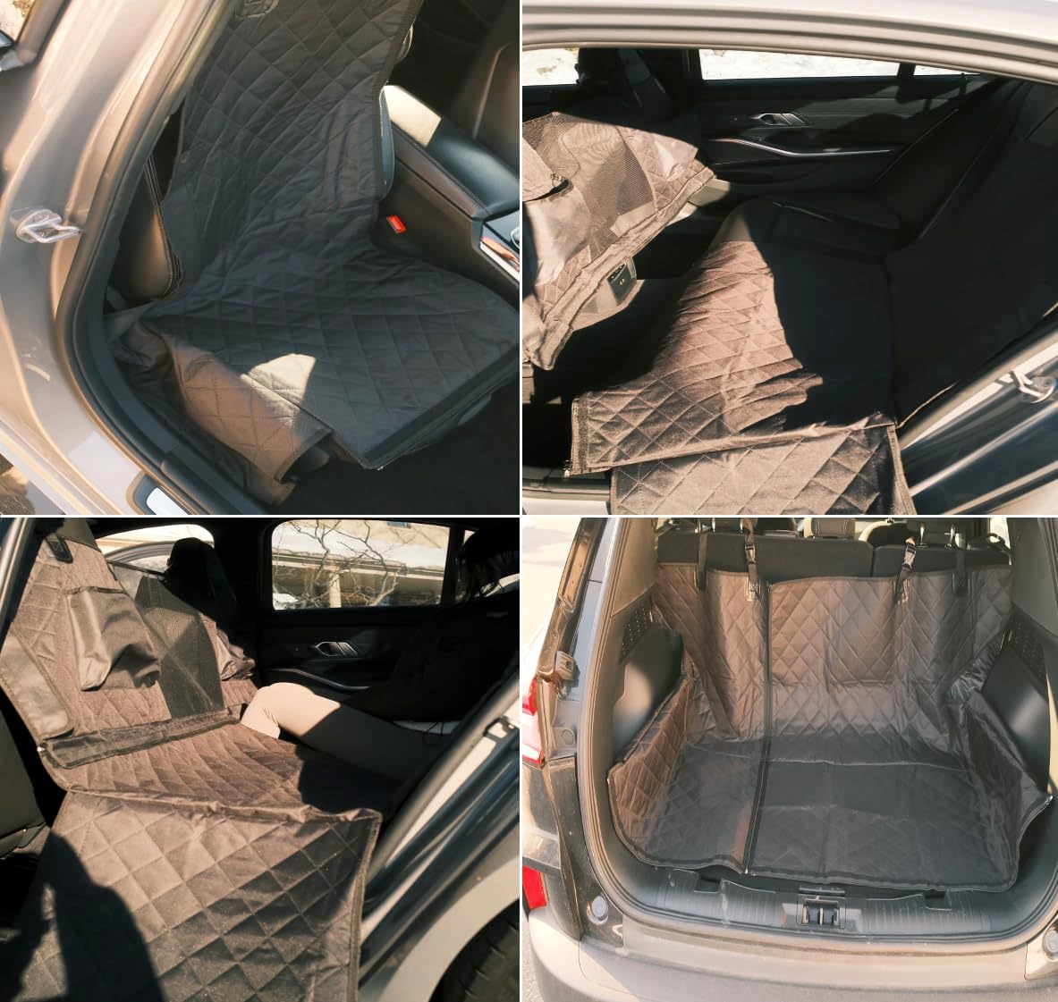 Lume Collective Co. Premium Dog Car Seat Cover – Upgraded 6-in-1 Detachable Design, Heavy-Duty Waterproof Fabric, Door Protection Guards & Non-Slip Base – Modular Dog Seat Cover for Cars & SUVs