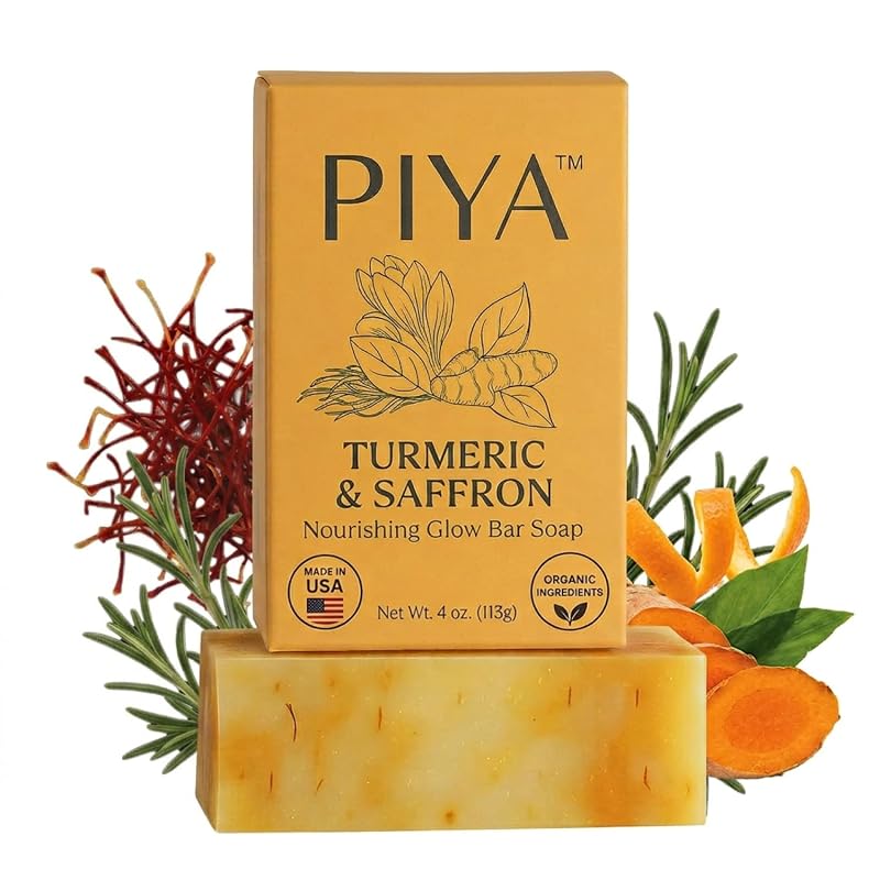 Sabonete em barra Piya com cúrcuma e açafrão, 113 g