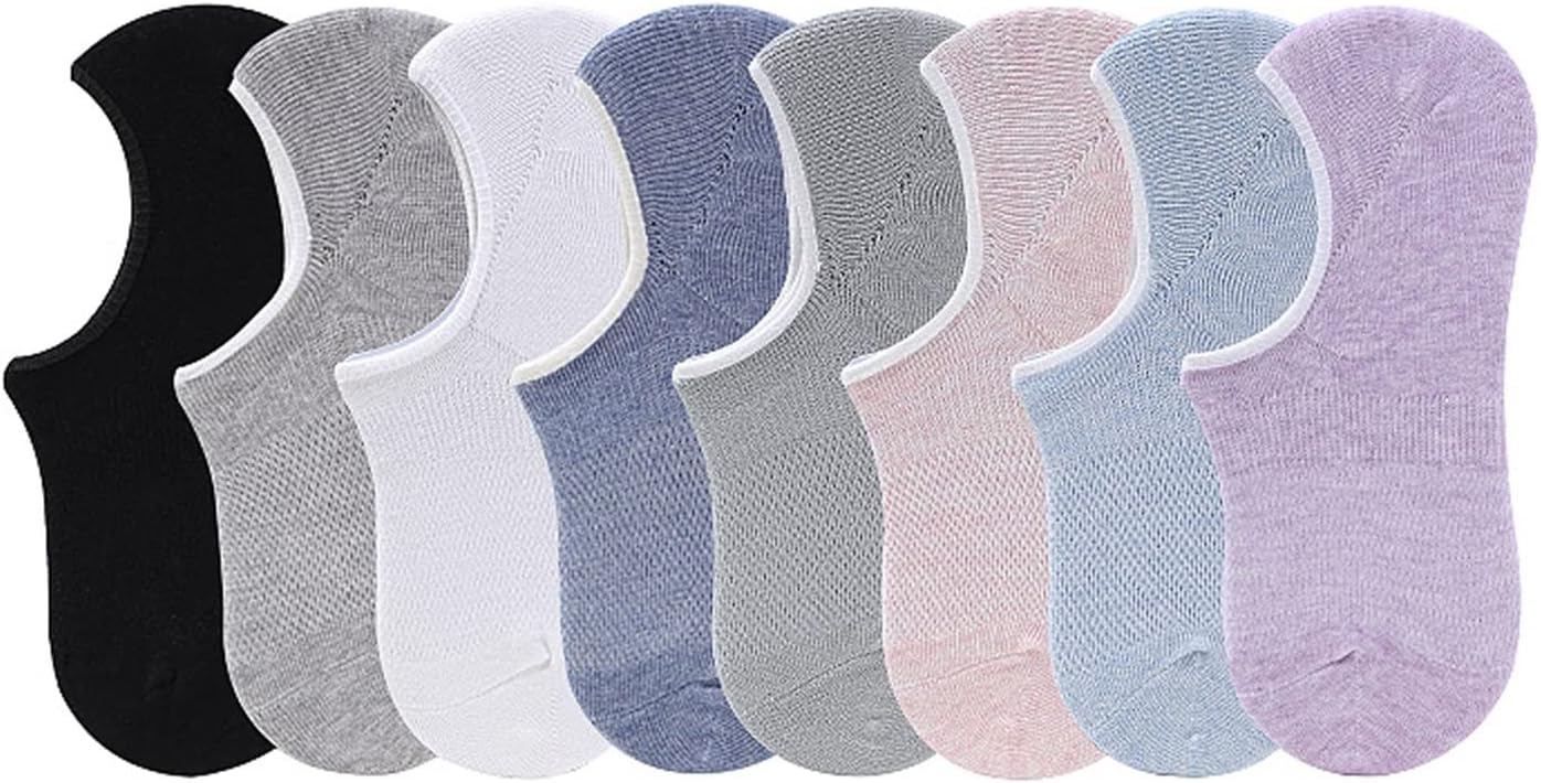 Women's Socks Men's Cotton Boat Socks Shallow Mouth Short Tube Low Cut Sports Silicone Non-Slip Invisible Socks Women's Stockings(B)