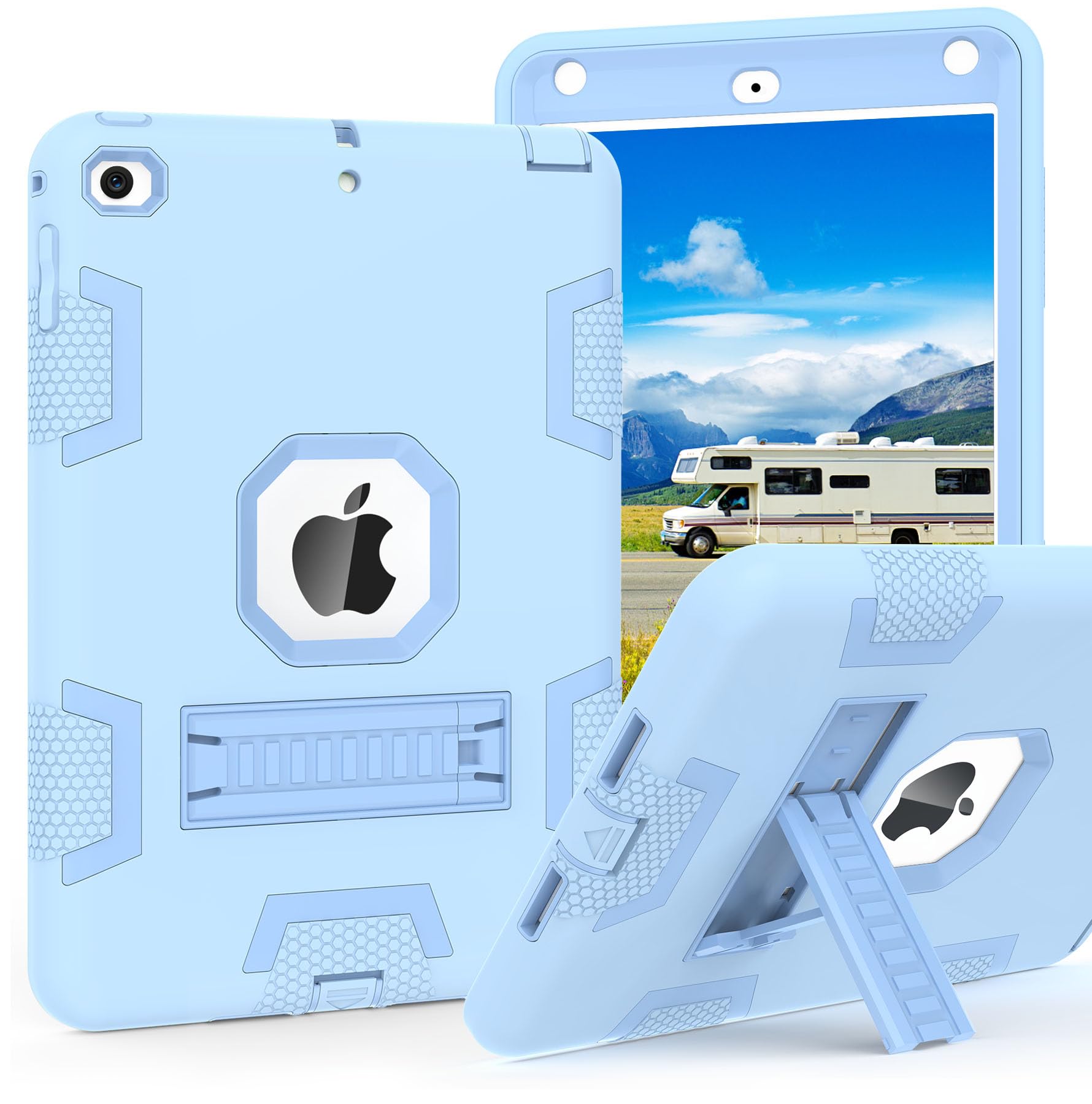 CCMAO iPad mini 5 Case 2019, iPad mini 4 Case 2015, Heavy Duty Shockproof Hybrid Protective Cover for iPad mini 5th/4th Generation 7.9 inch, Light