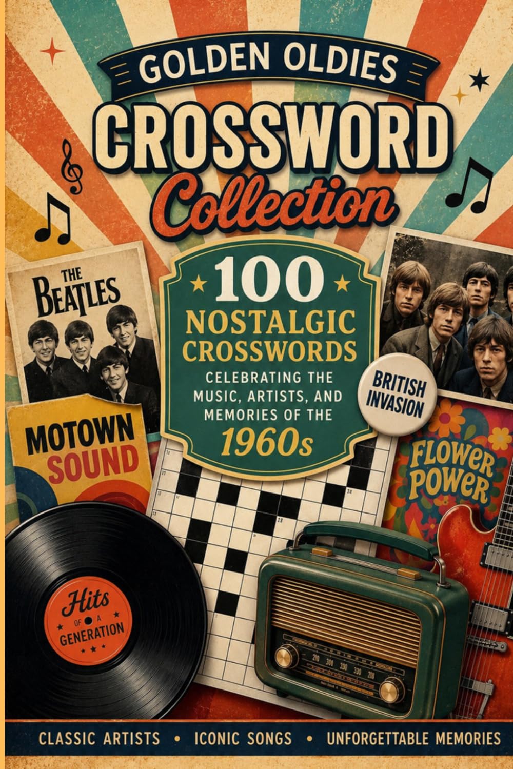 Golden Oldies Crossword Collection: 100 Nostalgic Crosswords Celebrating the Music, Artists, and Memories of the 1960s