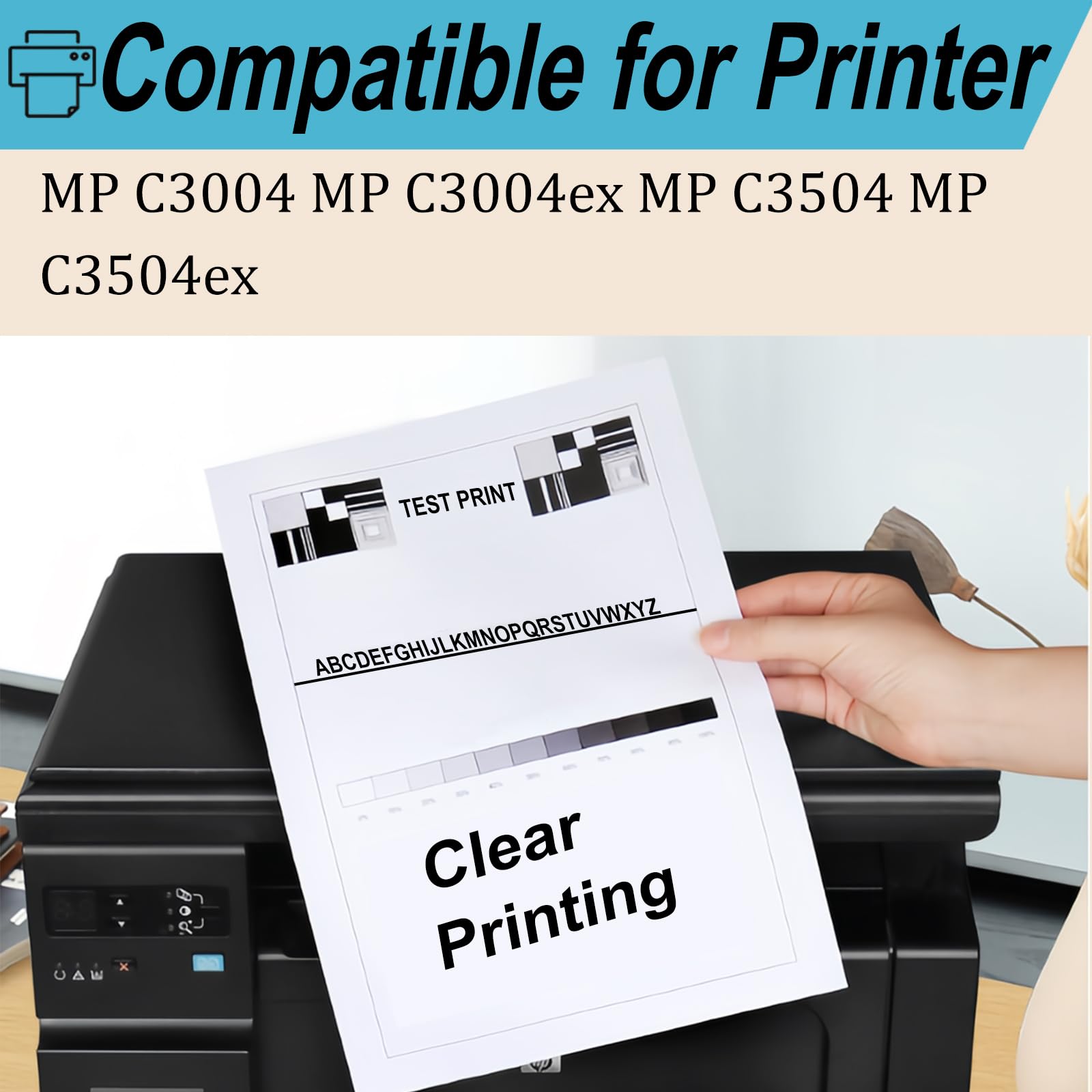 MPC3004 Developer Unit Compatible for Ricoh MP C3004 MP C3004ex MP C3504 MP C3504ex Printers, High Yield 100000 Pages, Print More Pages (1 Pack Yellow)