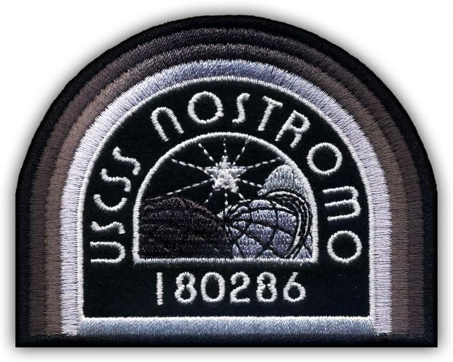 USCSS Nostromo - Gray Scale - Self-Adhesive Backing - Embroidered Patch/Badge/Emblem