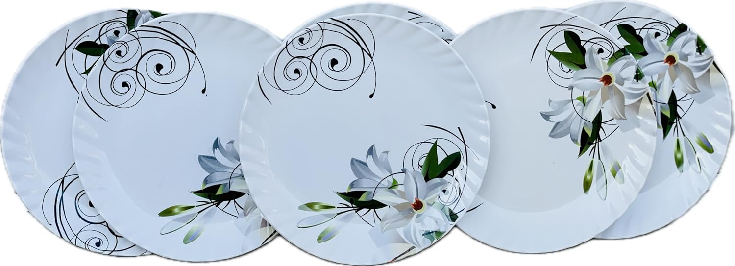 Kashmiri Handcrafted Stoneware Dinnerware Set, 6 PCS, Indigo Blue, Stoneware Dinner Plates