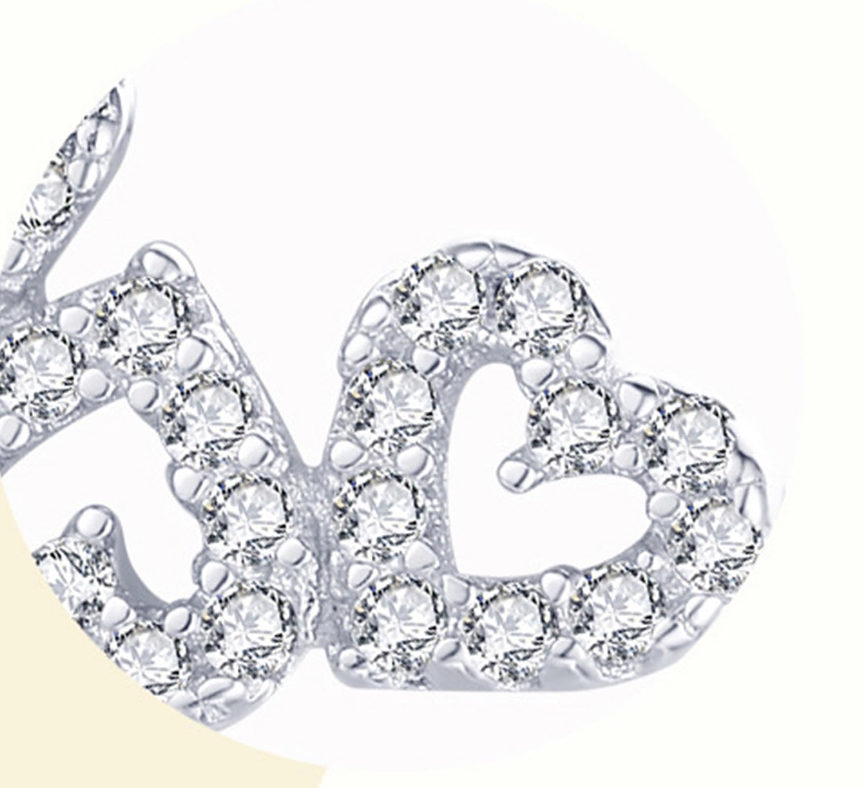 Kolczyki sztyfty białe złoto 750 585 375 damskie kolczyki damskie proste eleganckie puste serce z okrągłymi kolczykami Moissanite na wesele, bez niklu, prawdziwa biżuteria, białe złoto