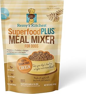 Chicken SuperfoodPLUS Meal Mixers for Dogs - USA Sourced Meal Toppers for Dogs, Supporting Joint, Gut, and Heart Health - Dog Prebiotics and Probiotics Food Mixers - 5 oz