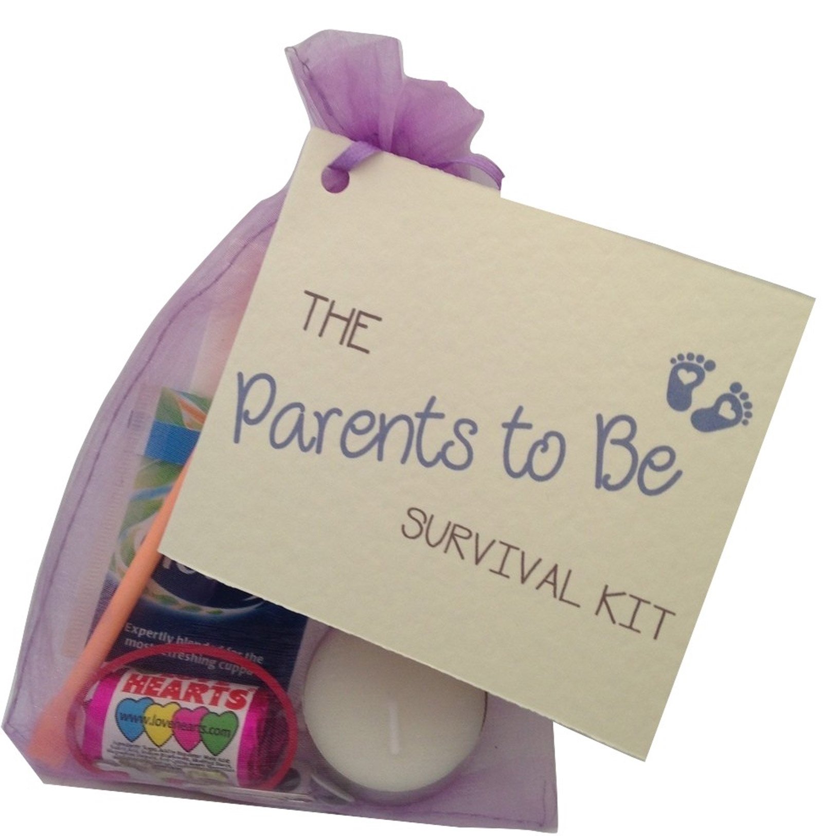 Parents to be Survival Kit Gift and Card Keepsake Gift.