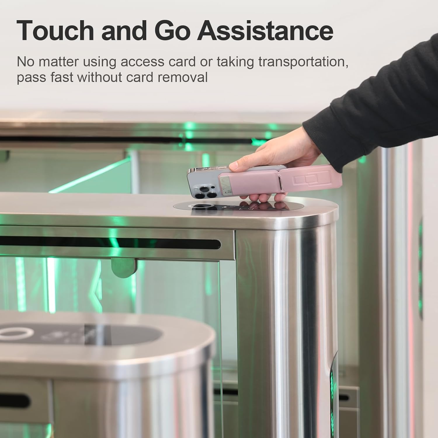 iontech Phone Stand Tripod Wallet Compatible with MagSafe iPhone 17/16/15/14/13/12 Series, 3 in 1 Strong Magnetic Phone Holder, Vegan Leather Wallet, Lightweight & Adjustable Cell Phone Stand (Grey) - Image 4