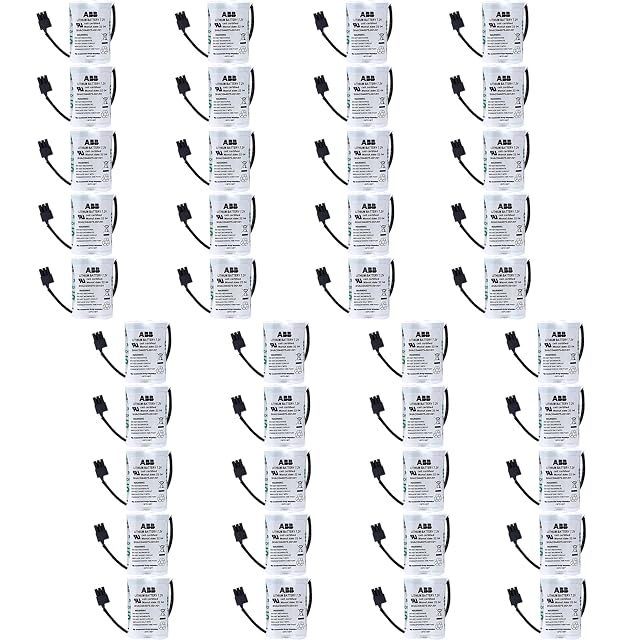 40-Pack 3HAC044075-001 01 3600mAh 7 2V with Black Plug Non-Rechargeable Lithium Battery for ABB Robot CPU ABBTA521 ABB3HAC16831-1