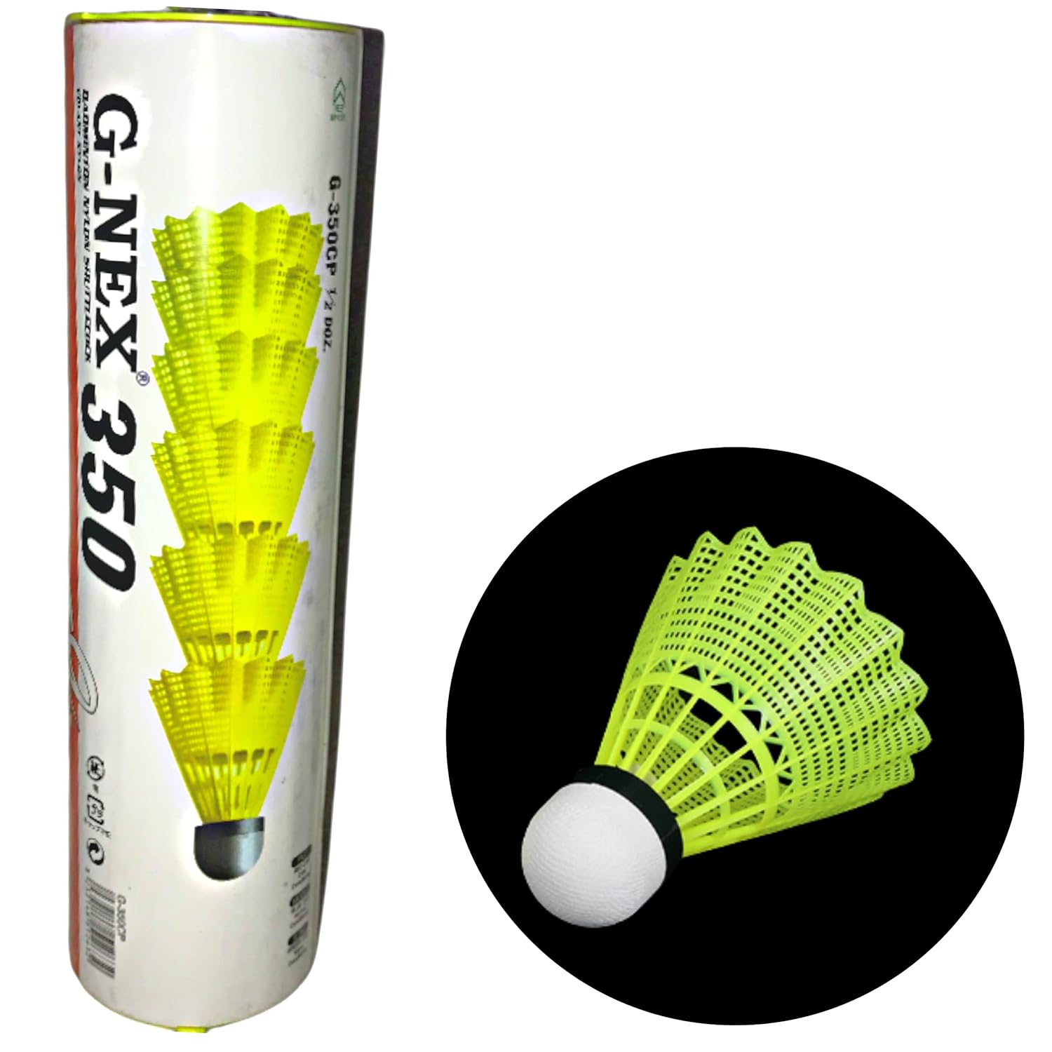 Buy Saharika GNEX 350 Nylon Badminton Shuttlecock Badminton Shuttlecock Nylon Shuttlecock