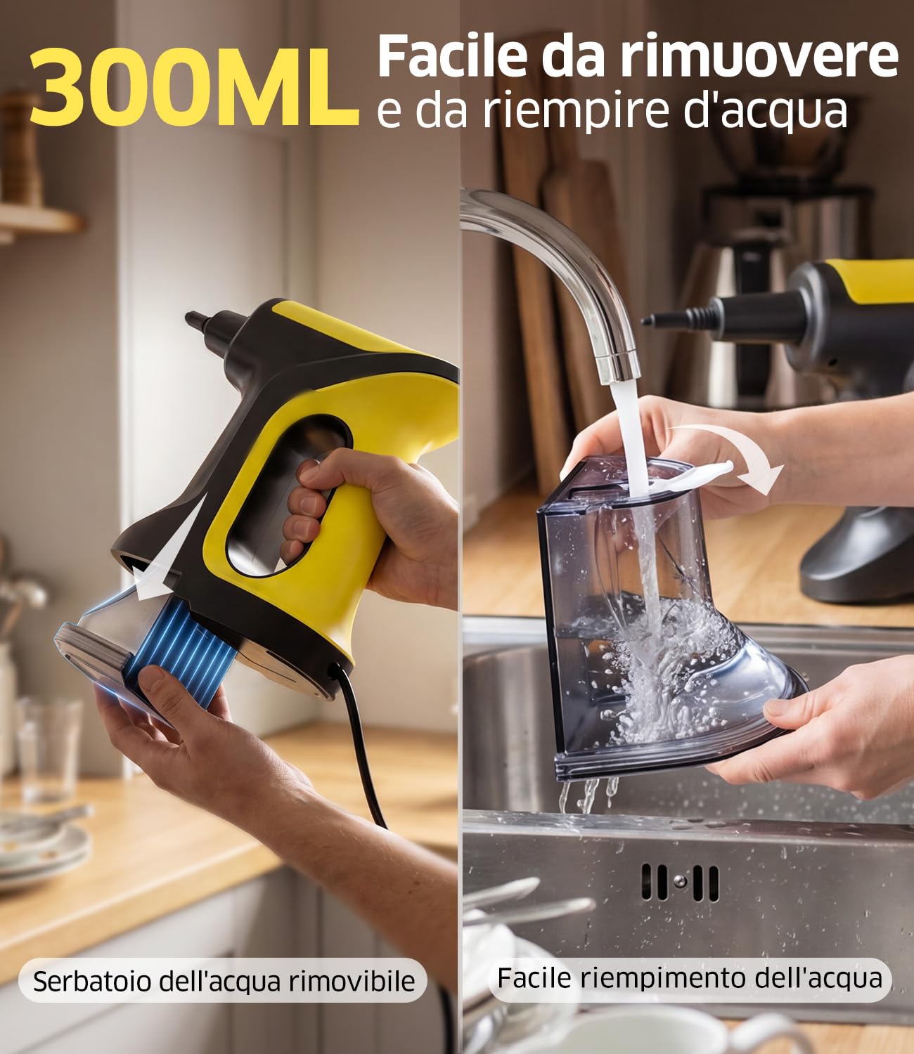 PEXCHO Scopa a Vapore Multifunzione 7 in 1, 1500W Pulitore a Vapore Elimina il 99,9% di Virus e Batteri, Si riscalda in 15 secondi, Serbatoio Estraibile, Lavapavimenti a Vapore Senza Prodotti Chimici