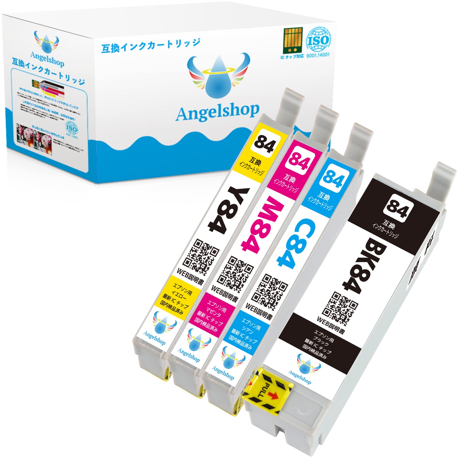 Amazon.co.jp: 【Angelshop】 IC4CL84 (PGBK/C/M/Y) 4色セット