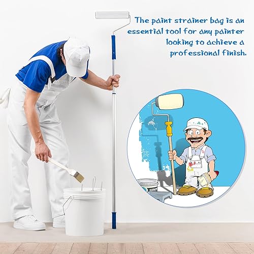 Vista 30 de Bolsas de filtro de pintura, bolsa de filtro de malla fina blanca, cubo de apertura elástica, bolsa de filtro de pintura hidropónica para jardinería