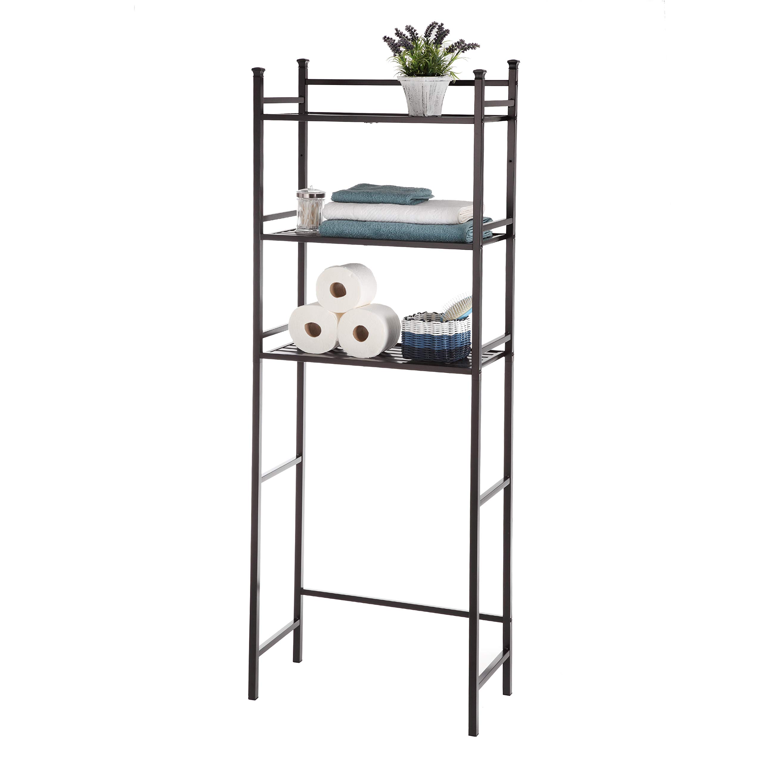 Buy Home Zone Bathroom Storage Shelf with 3Tiers and Wide Shelving