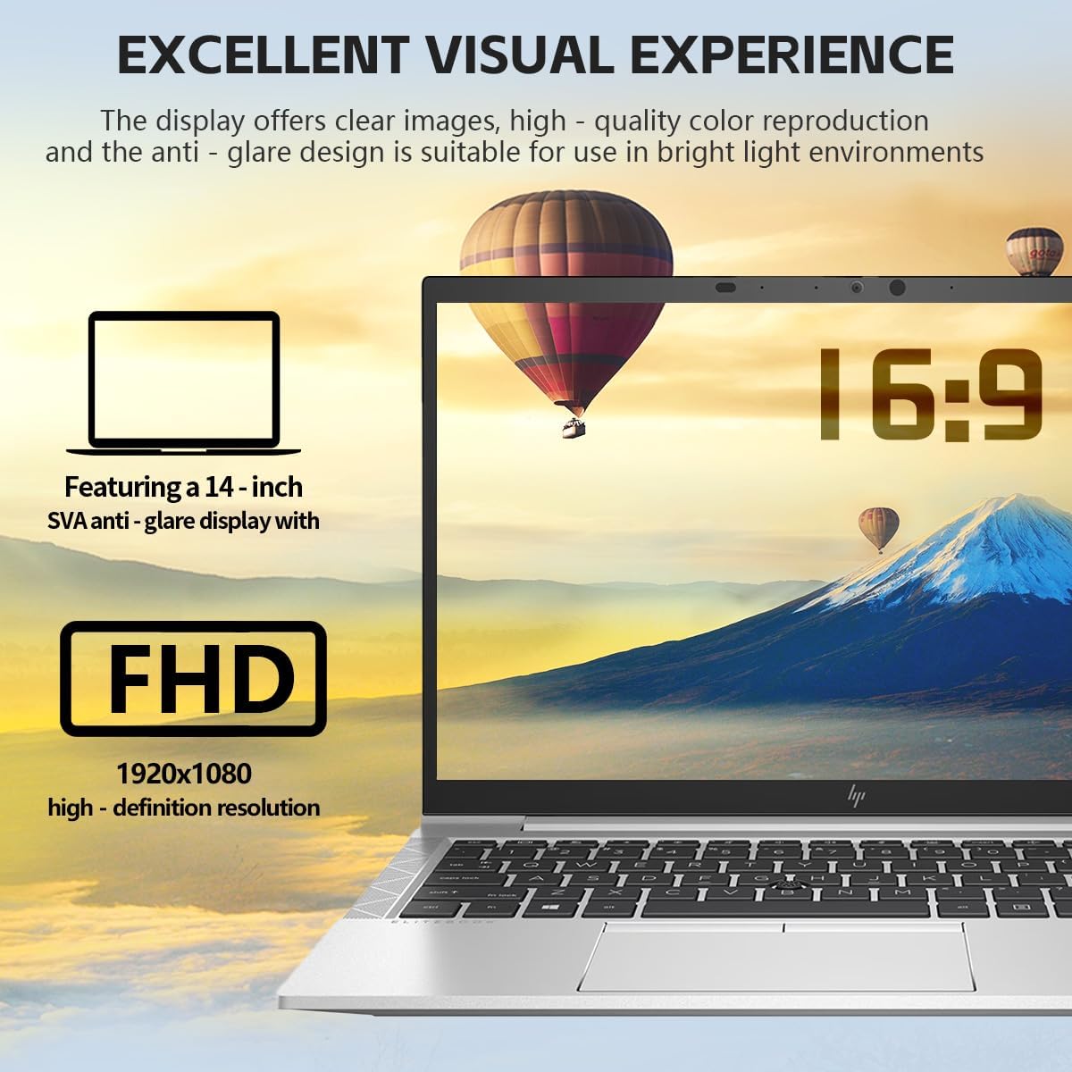 HP EliteBook 845 G7 Business Laptop, Windows 11 Pro, 14" FHD(1920x1080), AMD Ryzen 5Pro 4650 2.1GHz Up to 4.0GHz, 16GB RAM, 512GB SSD, Backlit Keyboard, CAM (Renewed)