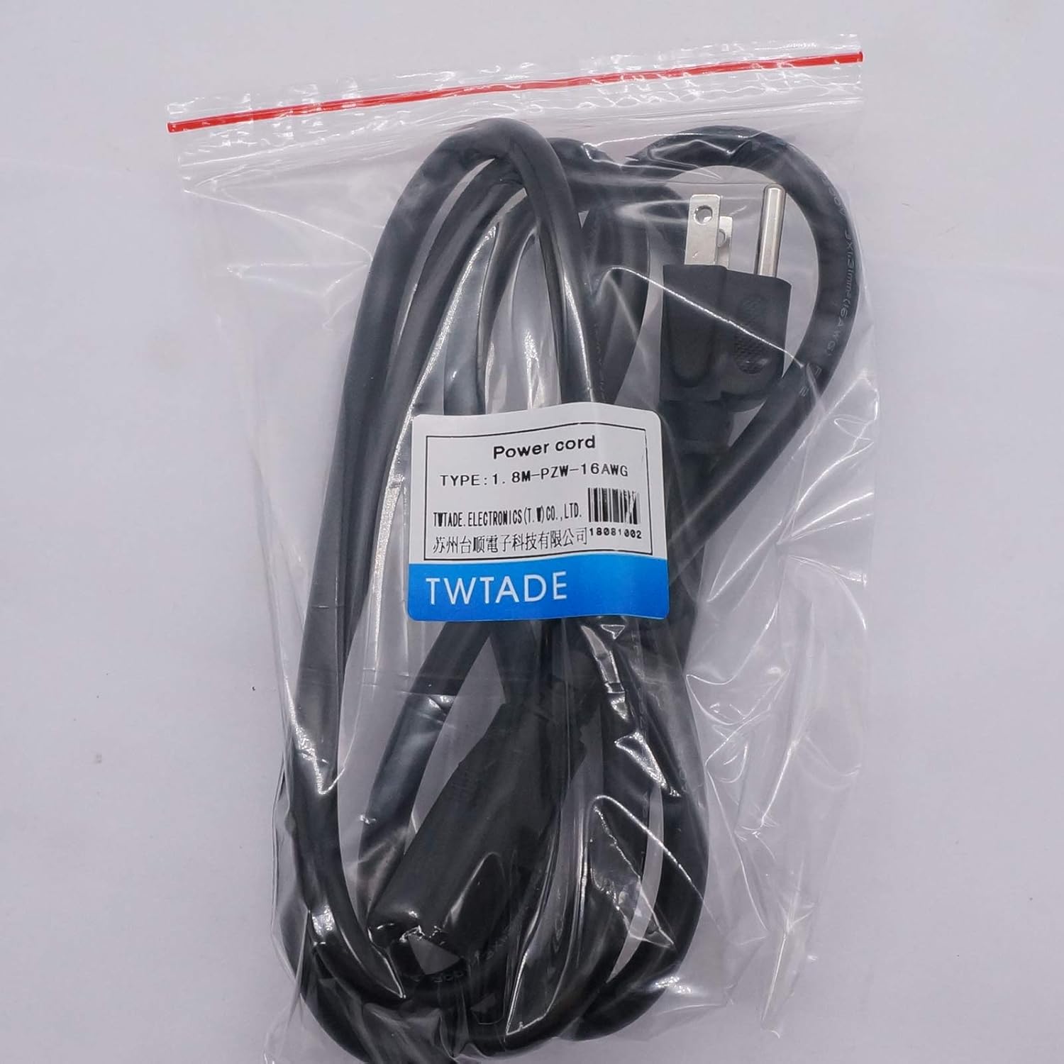 Discount TWTADE Monitor TV Power Extension Cord 6ft 3 Prong 10A 250V 16AWG,Replacement cable for VIZIO TV,many televisions I-039