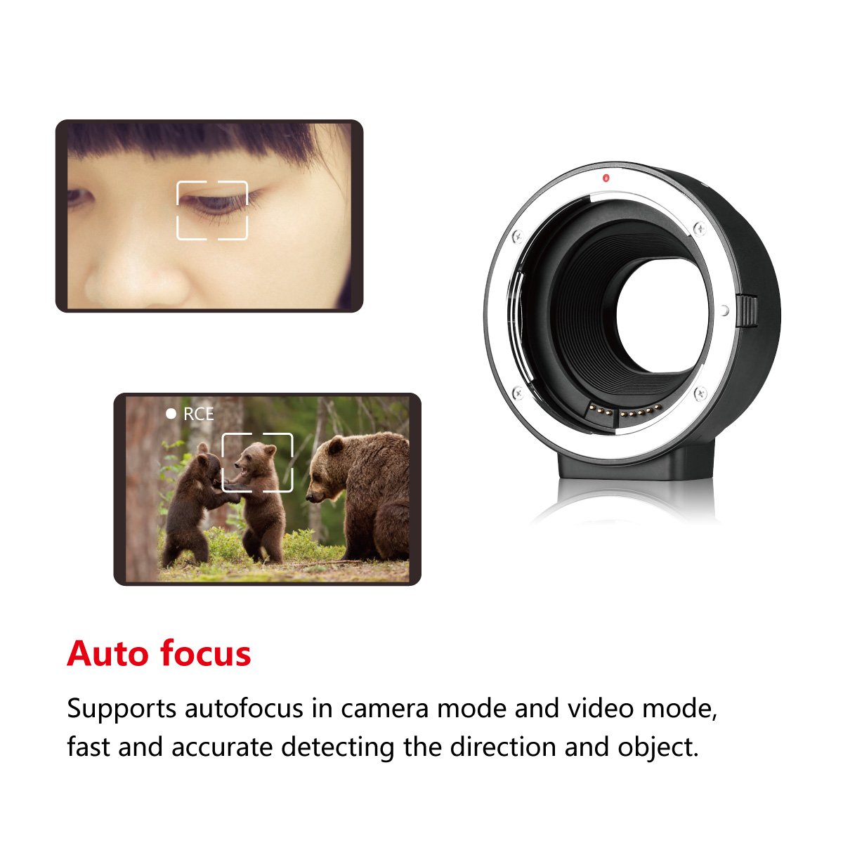 Meike MK-C-AF4 Adapter Extesnion Tube Compatible with Canon EF EF-S lens to EFM-Mount Camera