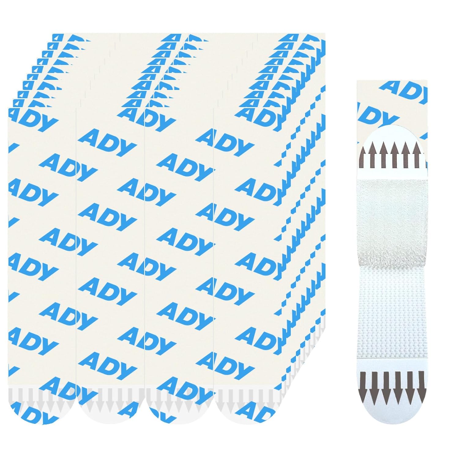 ADY Picture Hanging Strips Heavy Duty 40Pairs，Hook and Loop Strips Damage Free Removable, Mounting Tape for Painted Wall, Picture Hangers Refill Adhesive Strips for Rent Room,