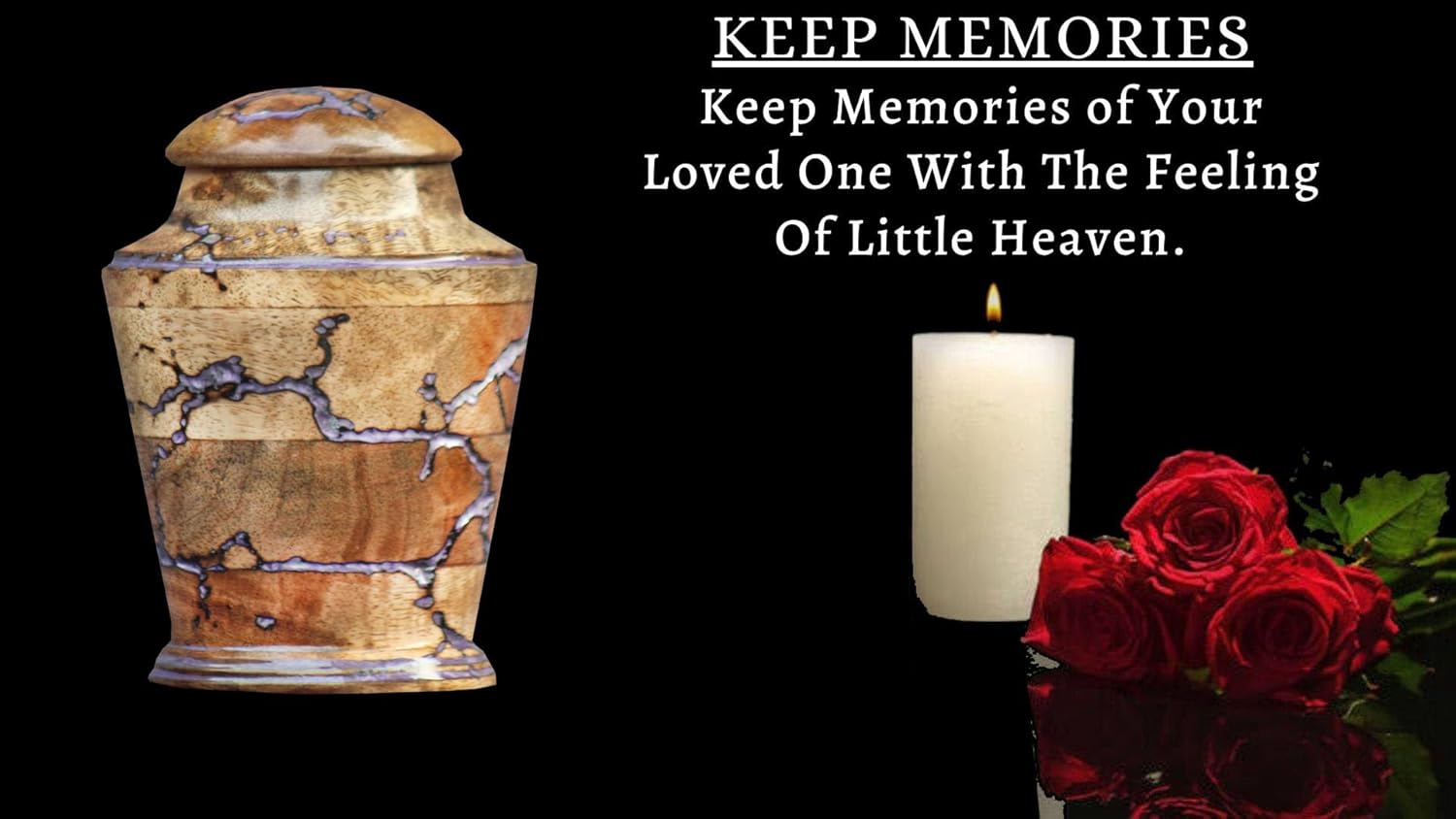Wooden Urn Box Lichtenberg Figure Resin Urn Cremation Urn for Human Ashes Adult Large Funeral urn Ashes Urn for Adults pet Loss Gift Sympathy Gift Memorial Urn (Large up to 100 lb) (Purple Resin)