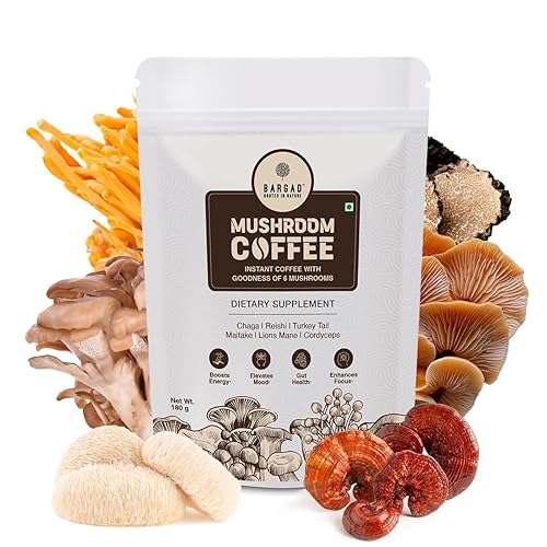 Mushroom Coffee | 6 Adaptogen Mushrooms | Premium Instant Coffee