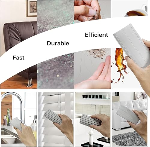 Miniatura 5 de Paquete de 4 esponjas húmedas para limpiar el polvo, esponjas reutilizables para el hogar, para zócalos, persianas, vidrio, rejillas de ventilación,