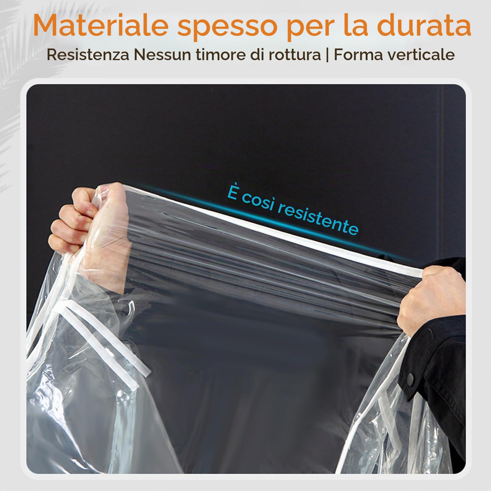 Custodia Protettiva per Vestiti, Telo Copri Stender Vestiti in PEVA 120×50×150 cm Buste Copriabiti Antipolvere Trasparenti, Copertura per Appendiabiti per Resistente All'umidità Della Polvere
