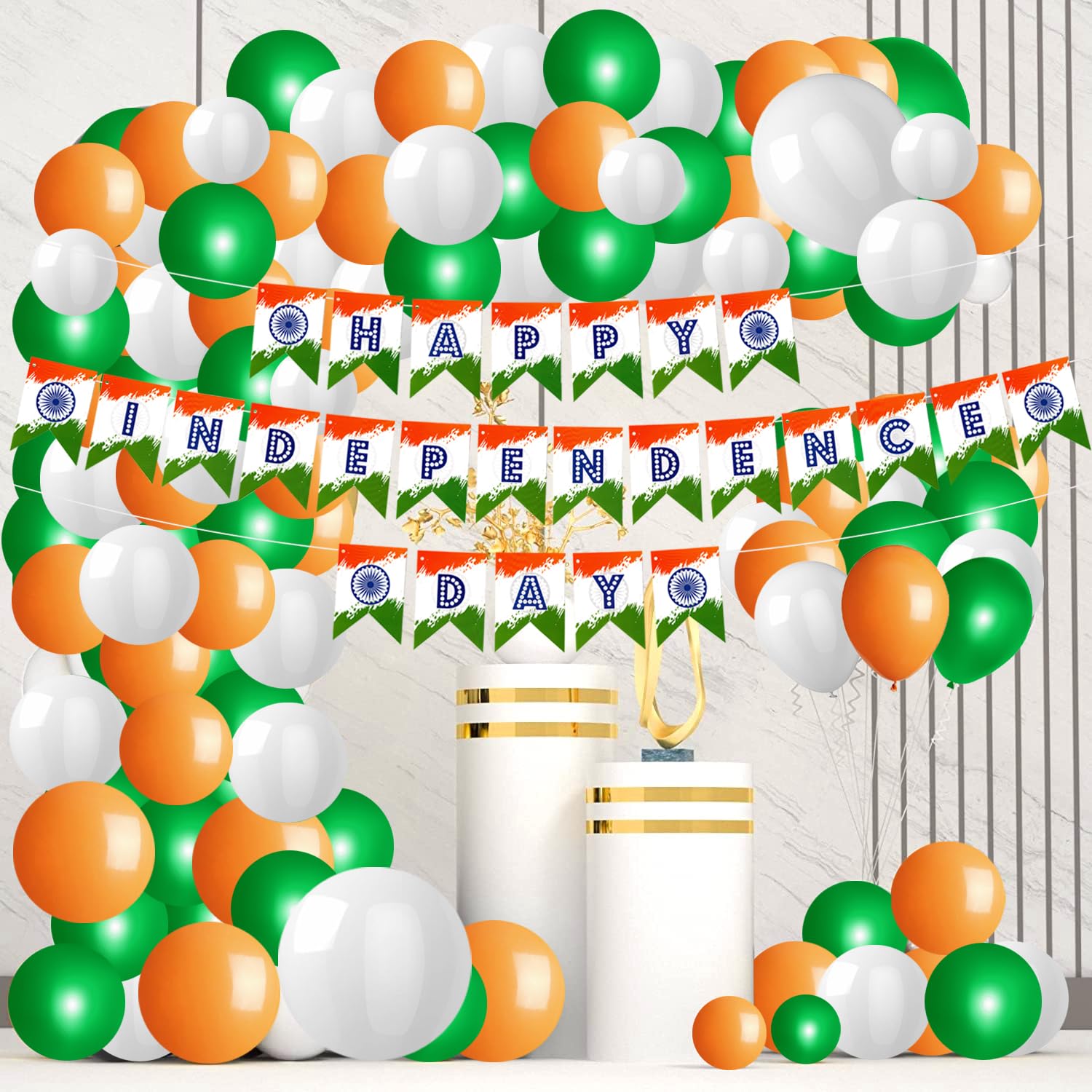 Rozi Decoration Independence Day Balloons Garland Decorations Set of 63 Pcs Independence Day