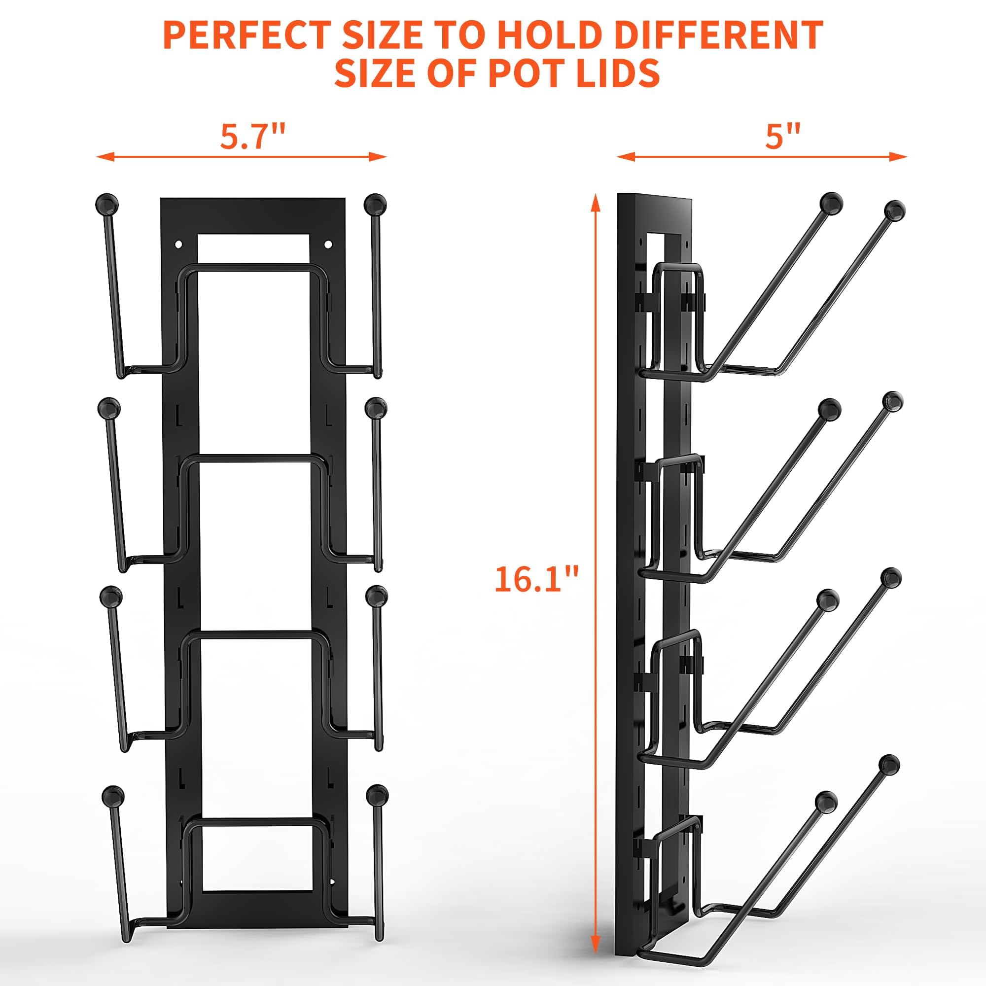 Snapklik.com : 8 Layers Of Adjustable Pot Lid Organizer Rack For ...