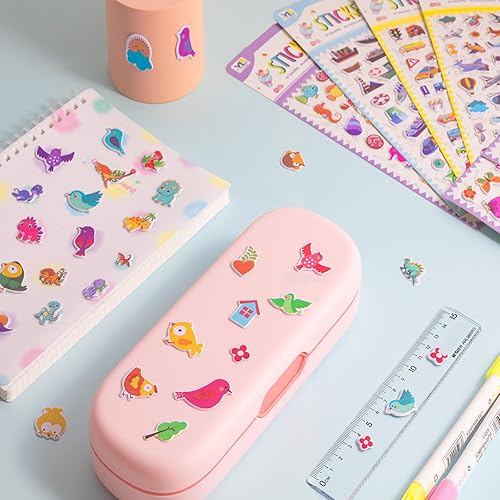 Miniatura 9 de SHANGRLA Variedad de hojas de calcomanías hinchadas para niños pequeños, calcomanías 3D reutilizables con animales, dinosaurio, insectos, océano,