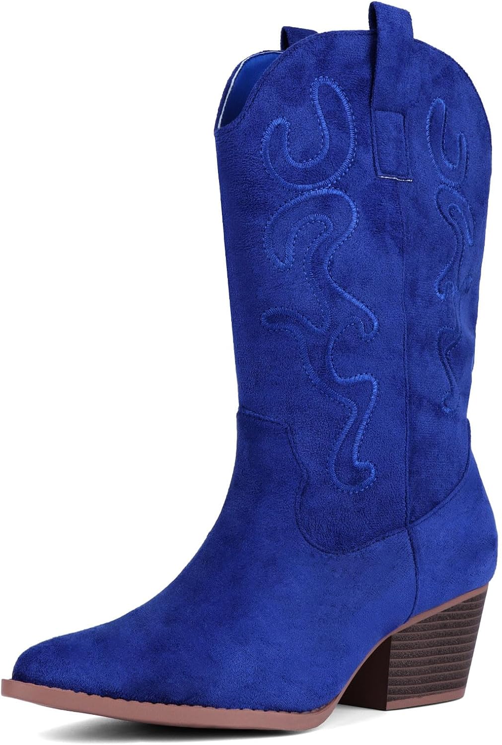 Bandkos Cowboy Boots for Women Cowgirl Mid Calf Western Embroidered... - Picture 8 of 70