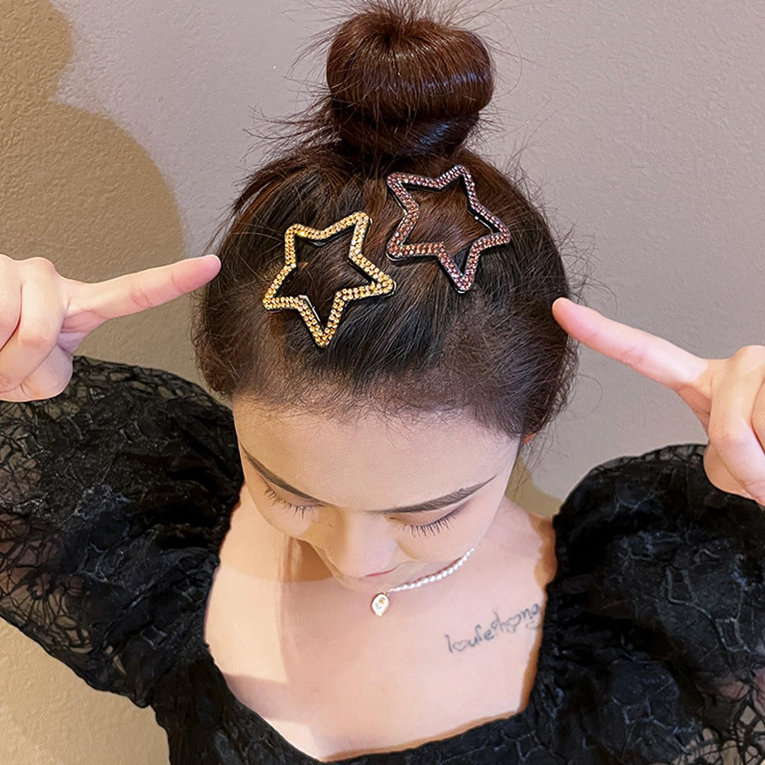 Amazon.co.jp: Roczential 8個セット ヘアクリップ 星 星型 ライン 