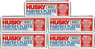 5-Rolls of 9’ x 400’ Poly-America 03509H Husky Clear .31-Mil High Density Painter’s Plastic