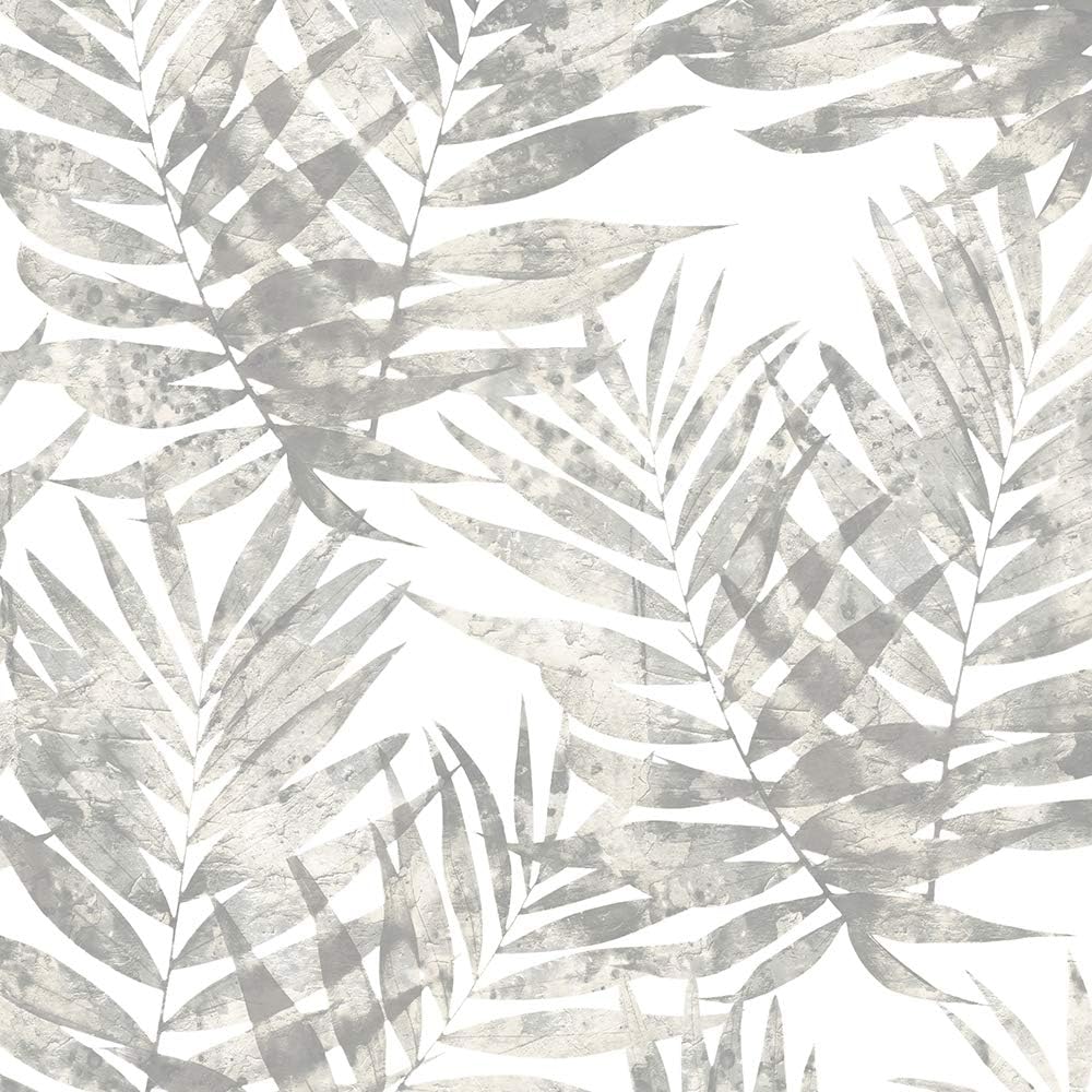 Norwall G67945 Speckled Palm Wallpaper, Grey, Slate Grey