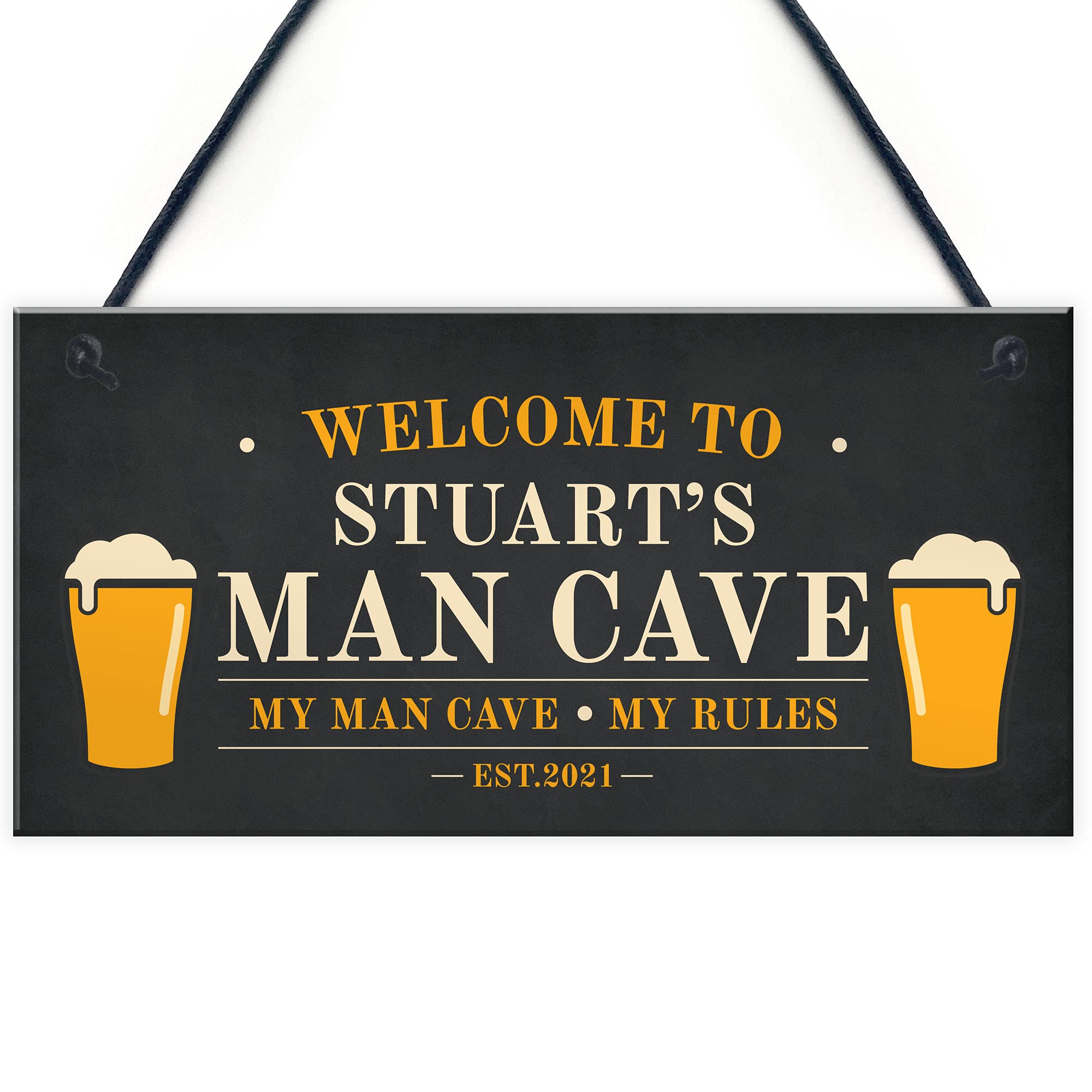 Personalised Man Cave Sign Funny Garden Shed Sign Gift For Men Dad Grandad