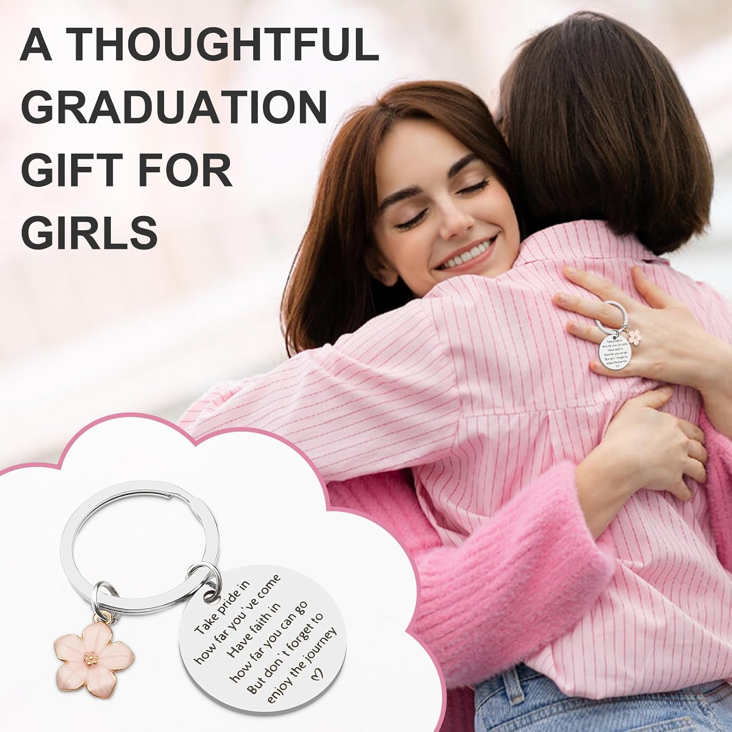 Juesly Birthday Gifts for Girls, Happy Birthday Keychain for 15 16 17 18 19 20 21 Year Old Girls Sister Daughter