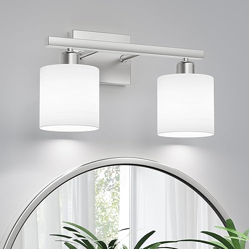 Miniatura 10 de PARTPHONER Lámparas de baño, accesorios de iluminación de baño sobre el espejo, luces de tocador clásicas interiores, lámpara de tocador moderna con