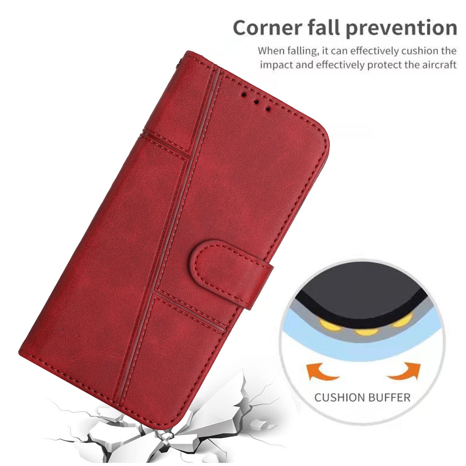 TIANYUE Custodia Portafoglio Per Infinix Hot 12 – Con Supporto, Slot Per Carte E Chiusura Magnetica, Colore Nero - 6