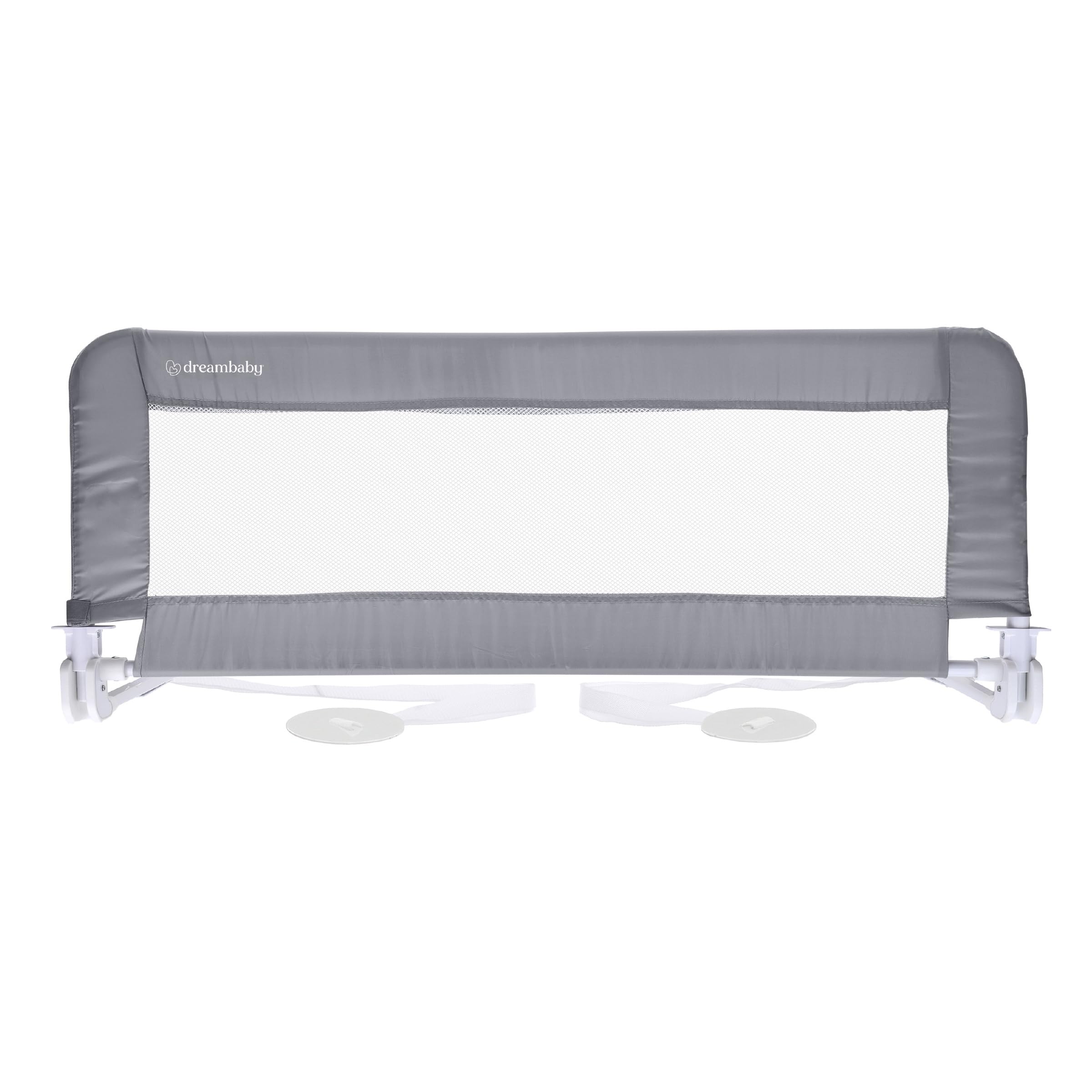 Dreambaby Parapetti di protezione per letto Praga, barriera di sicurezza pieghevole e portatile per i più piccoli, adatta a materassi da singolo a king size con basi piatte, 110 cm di larghezza x 45,5