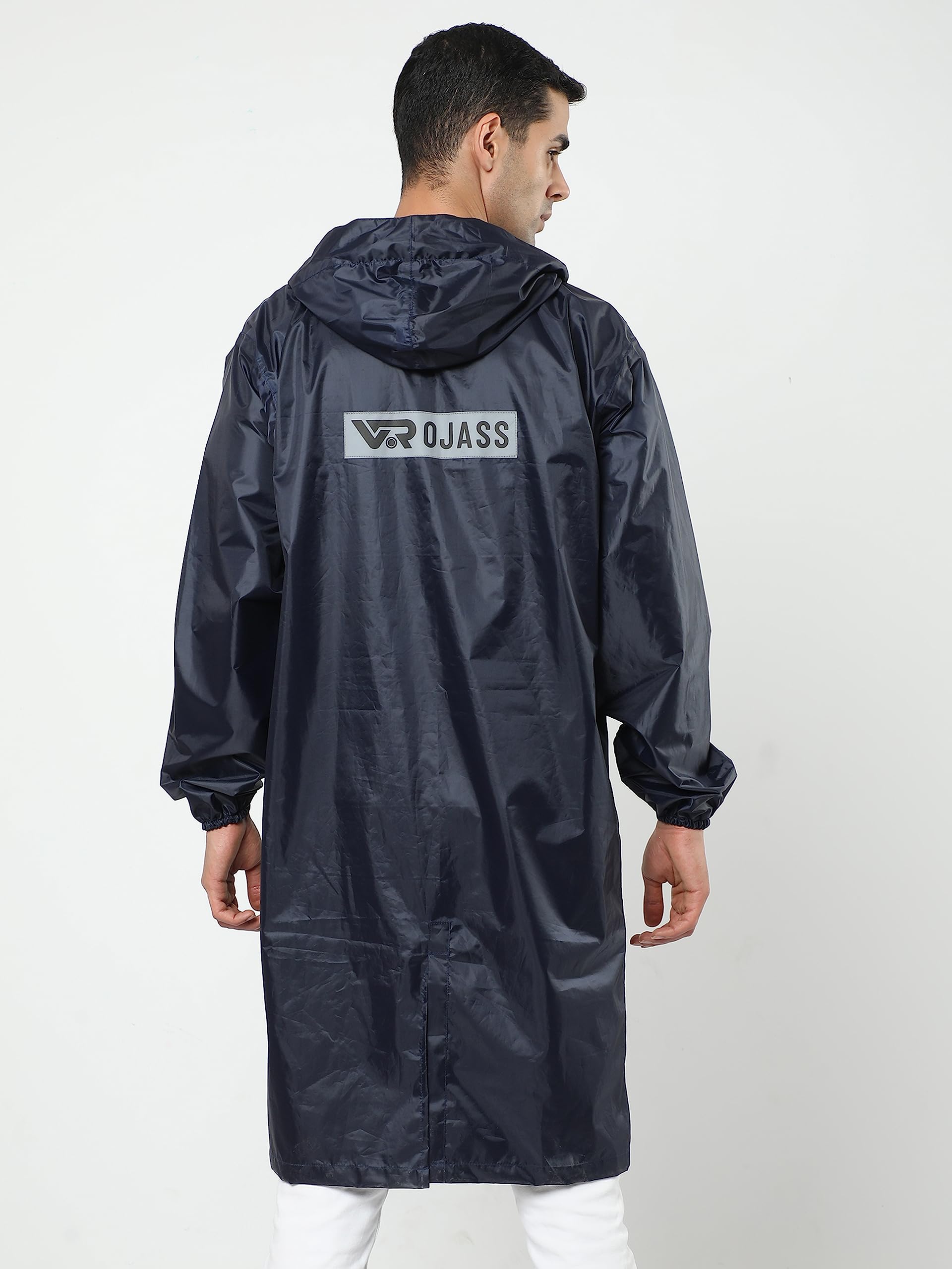 VROJASS Chubasquero para hombre, 100% poliéster impermeable, parte superior para temporada lluviosa, paquete de 1