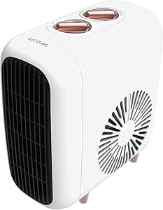 Cecotec Calefactor Cerámico de Sobremesa ReadyWarm 600 Lagoon. 2000W, 3 Modos, 2 Niveles Calor, Termostato, Silencioso 30dB, Seguridad Triple, VerticalDesign, Cobertura 15m², Diseño Compacto