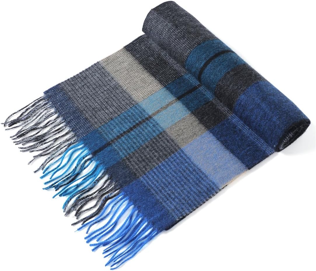 Unisex 100% Wool Scarf for Men Women Warm Winter Scarves - Image 2